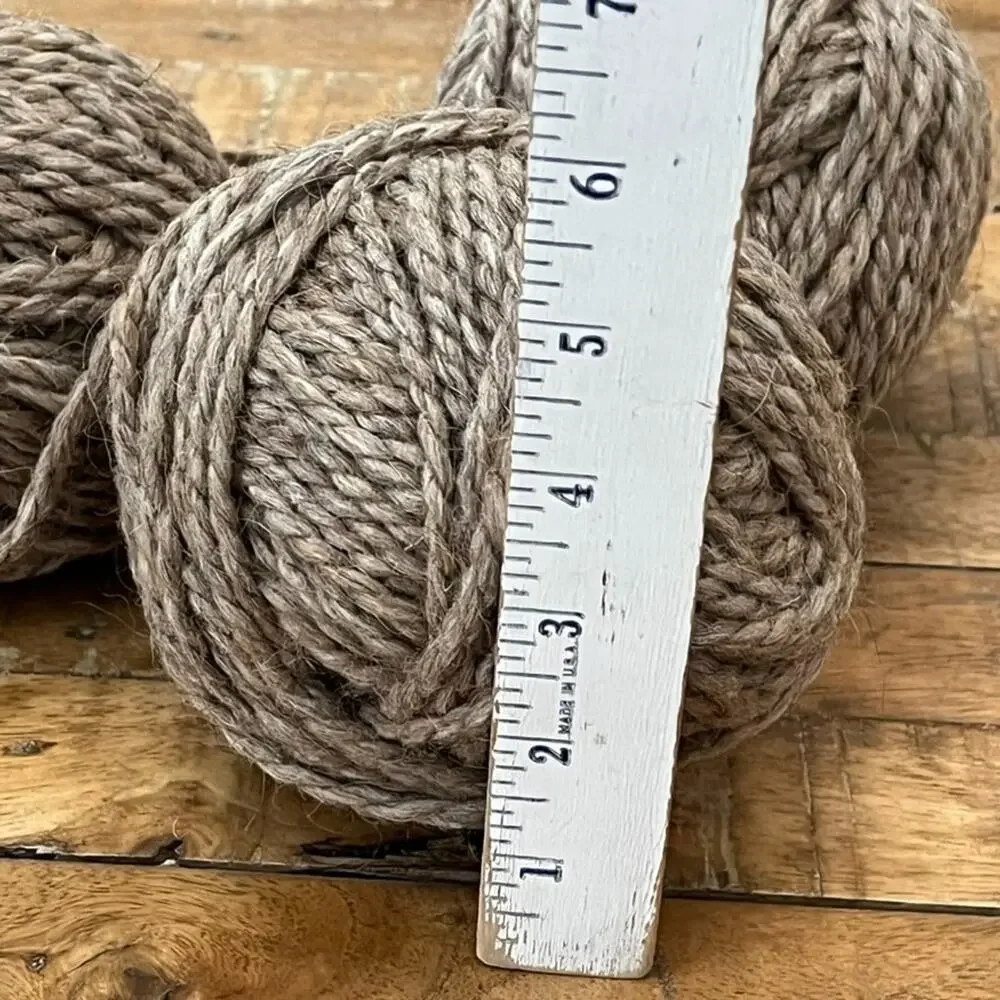 Natural 2 Ply Wool Yarn Ball Handspun Handmade 300 Grams